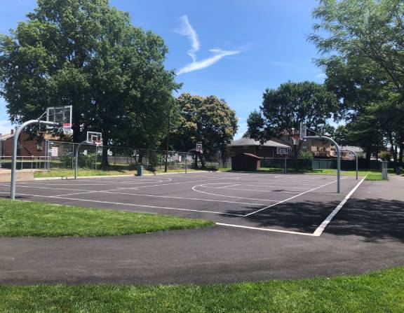 Veterans Park Finished Basketball Court